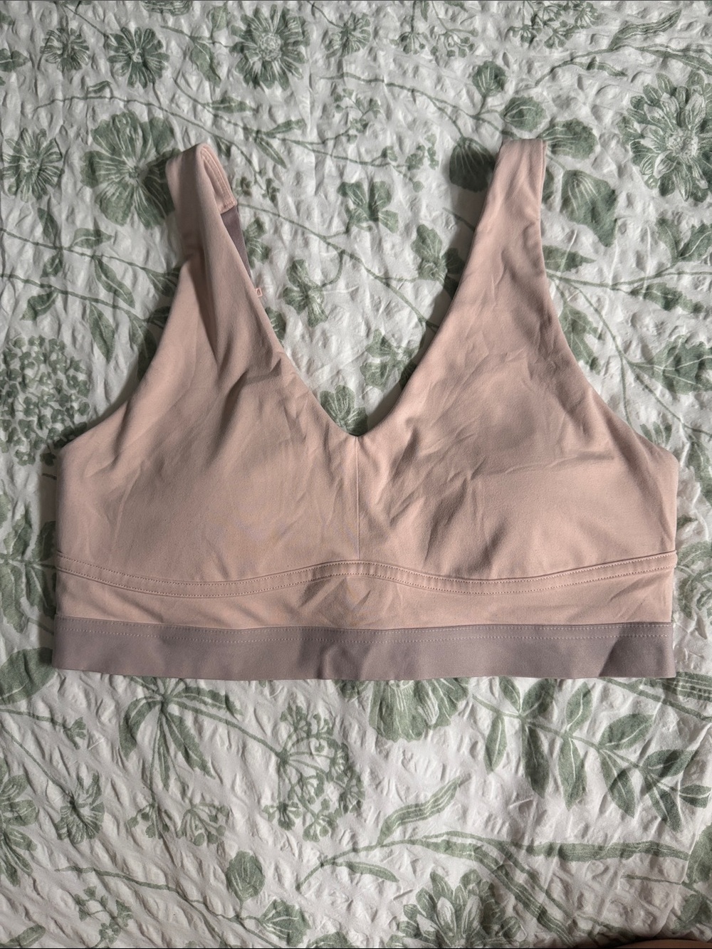 Fabletics Pale Blush V-Neck Wireless Bralette